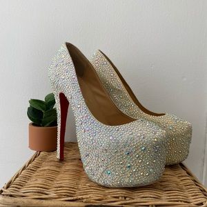 Vintage Christian Louboutin daffodile strass